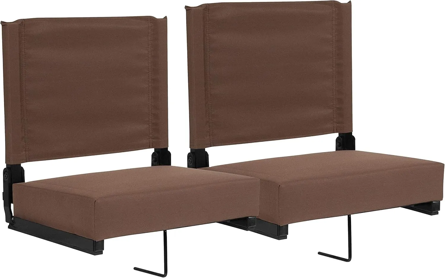 Set of 2 500 lb. Rated Lightweight Stadium Chair with Ultra-Padded Seat