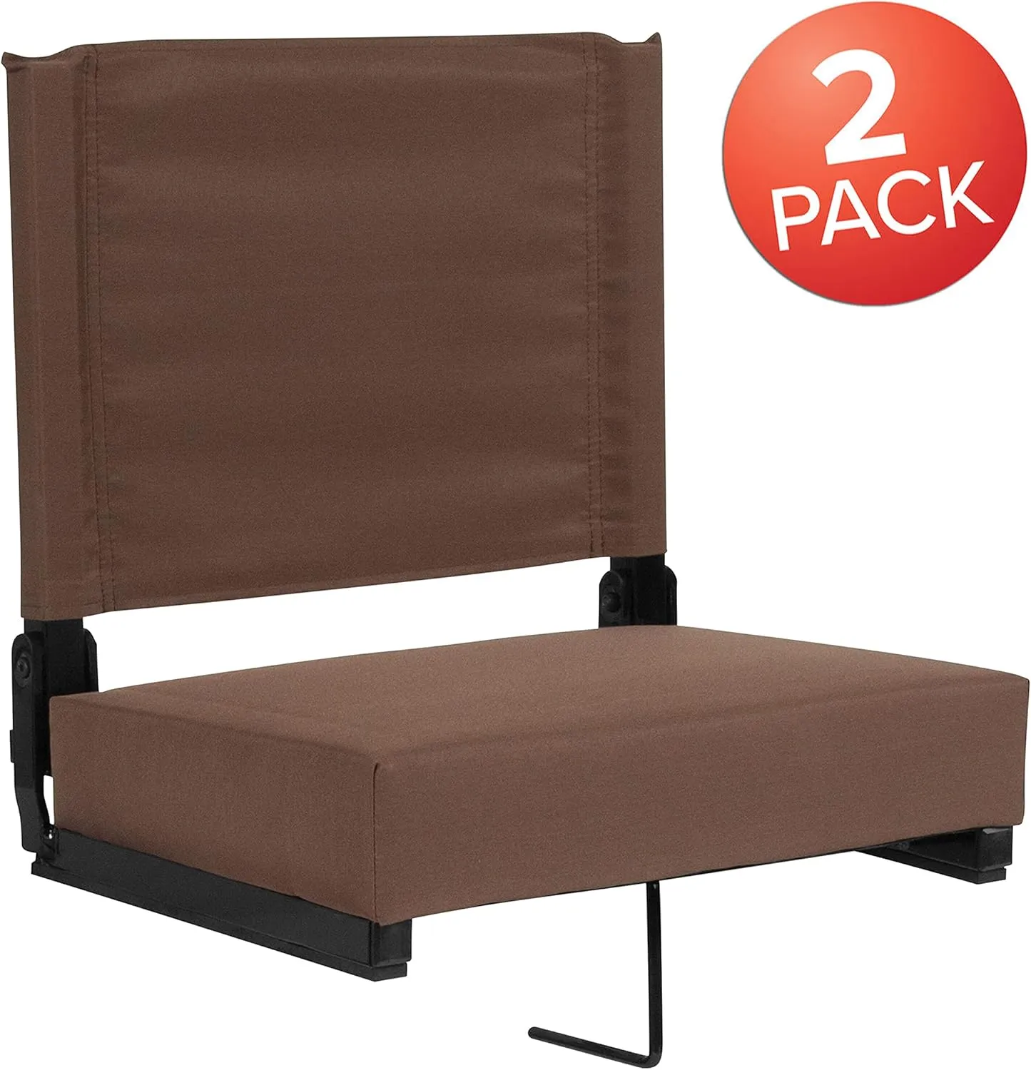 Set of 2 500 lb. Rated Lightweight Stadium Chair with Ultra-Padded Seat