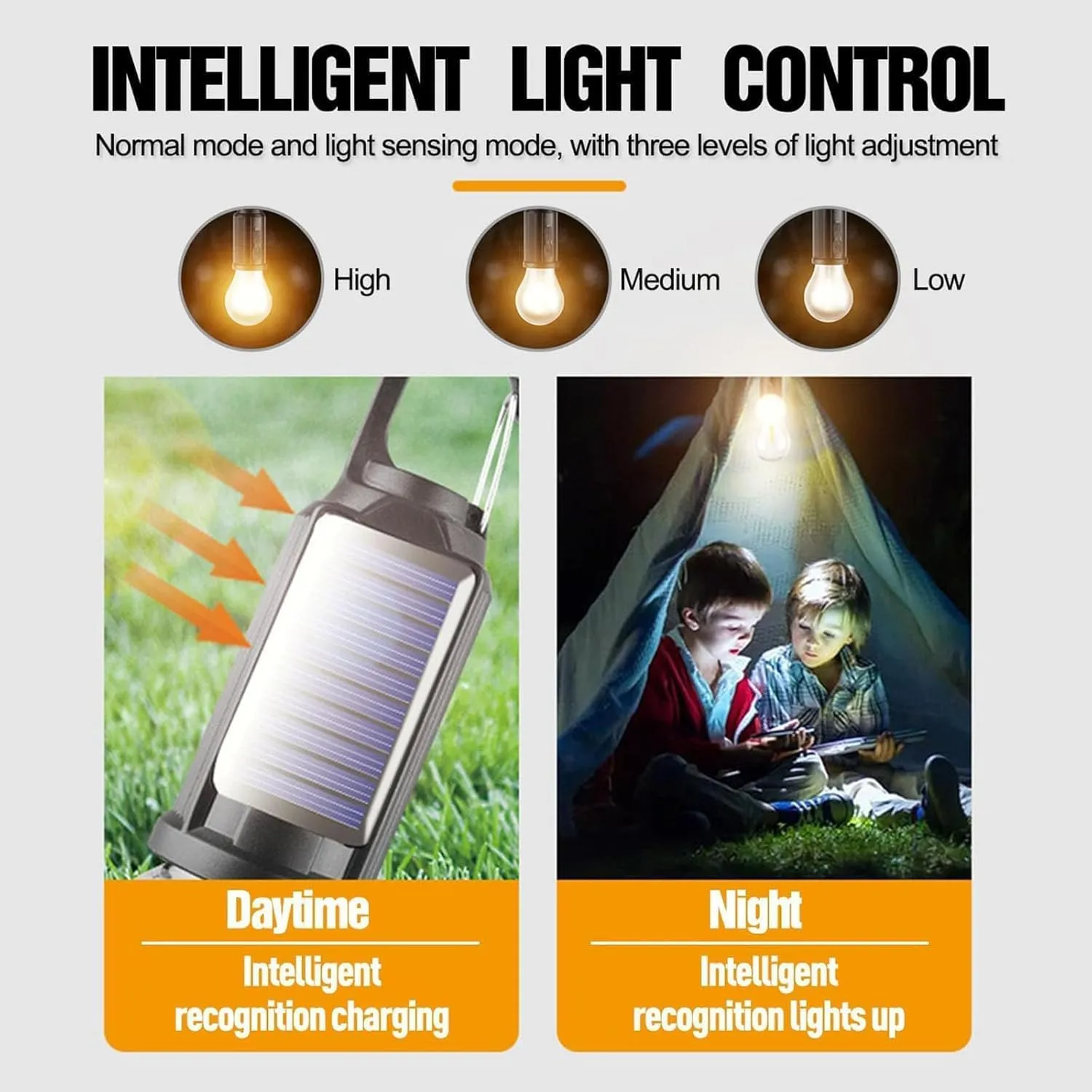 Shineshore Solar Rechargeable Hooked Camping Light, Solar Tent Lights USB Rechargeable Camping Lights, Portable Outdoor Tent Lights with Clip Hook for Camping, Waterproof (3PCS,Style A)