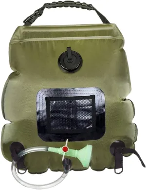 Shower Bag Portable Showers Camp Water Jug Inflatable Camping Pad Solar Bag Bath Bag Portable Toilet for Camping Solar Charger Power Bank Camping Sink Camping Water Tank Green