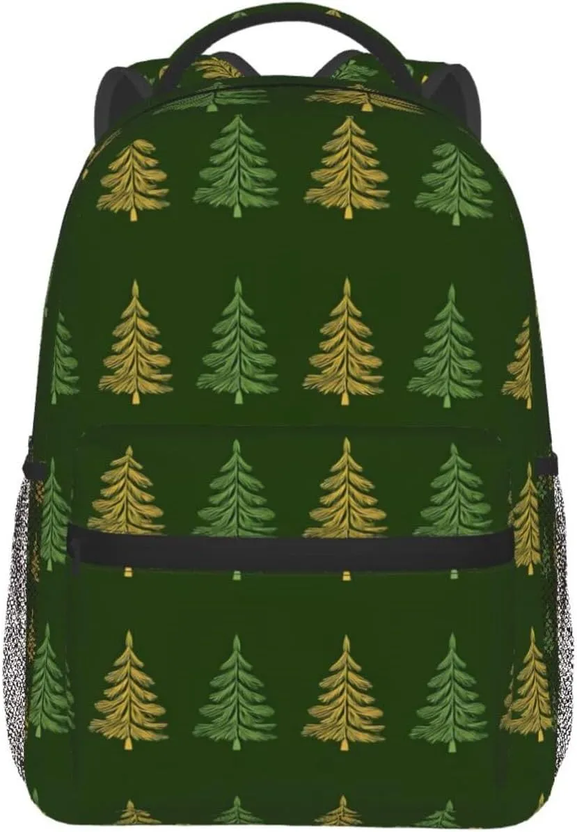Simple Christmas Tree Portable Backpack For Trekking Unisex Commute