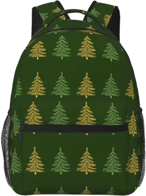 Simple Christmas Tree Portable Backpack For Trekking Unisex Commute