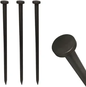 Single Head Tent Stakes - Heavy Duty Steel Tent Stakes, Versatile Ground Spikes to Anchor Commercial Inflatables, Party Tents, and Outdoor Camping Shelters, 3/4 x 24 Inch, 10-Pack
