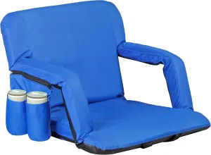 Smartxchoices 20.5"/24.5" Wide Stadium Seat Chair Bleacher Seats Padded with Back Support, Cushion, Arms, Pockets, Anchor Straps, Portable Folding Seat with Shoulder Straps