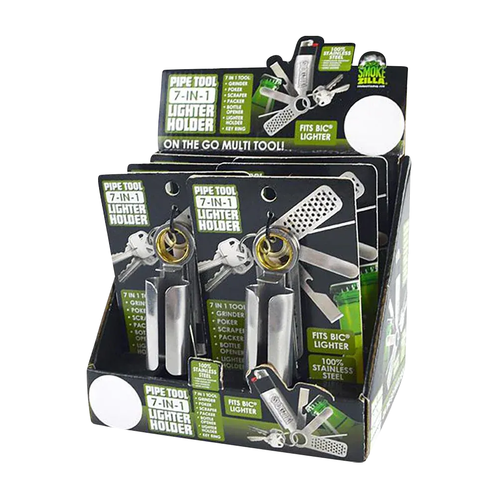Smokezilla 7-in-1 Lighter Holder & Multi-Tool - 6 Pack