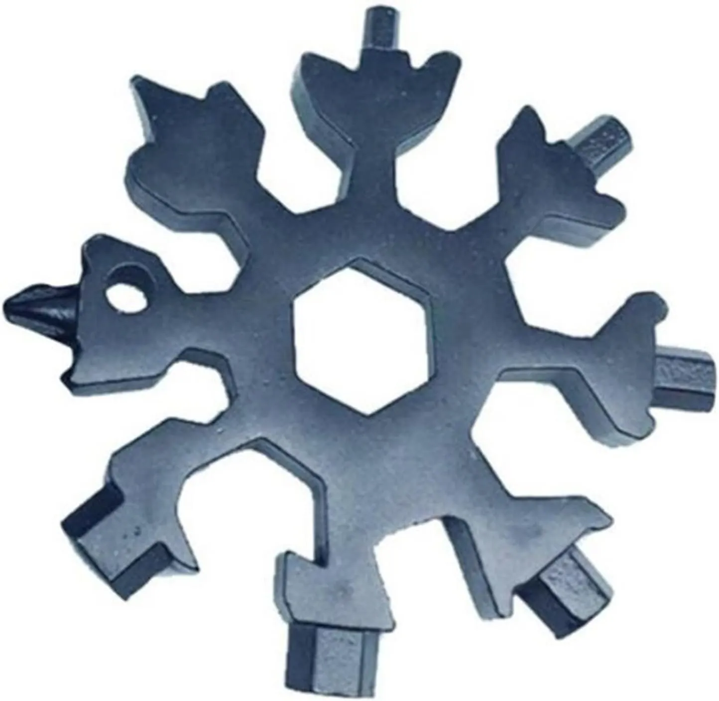 Snowflake Multitool ,Screwdriver Spanner,Snowflake Multitool Snow Keychain Tools Combination Stainless Steel Snow Shape Outdoor Portable Snowflake Multi-tool Wrenches (Color : Gold) ( Color : Black )
