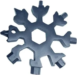 Snowflake Multitool ,Screwdriver Spanner,Snowflake Multitool Snow Keychain Tools Combination Stainless Steel Snow Shape Outdoor Portable Snowflake Multi-tool Wrenches (Color : Gold) ( Color : Black )