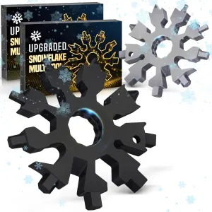 Snowflake Multitool Stocking Stuffers for Men - 20-in-1 Multi Tools Christmas Birthday Gifts for Dad Men Women Adults Husband Grandpa Pocket Size Gadgets with Screwdriver Bottle Opener Mini Tool 2Pack