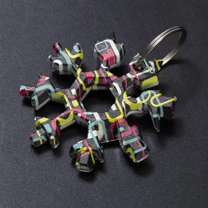 Snowflake Multitool,Screwdriver Spanner,Snowflake Multitool 18 in 1 Multi-Tool Snowflake Wrench Portable Colorful Spanner Stainless Steel Hand Tools Mini Screwdriver Corkscrew (Color : Gold) (Color