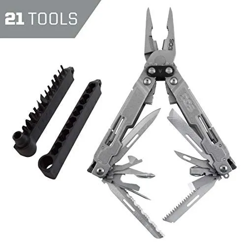 SOG PowerAccess Deluxe Multi-Tool | 21 Tools   12pc Hex Bit Kit.