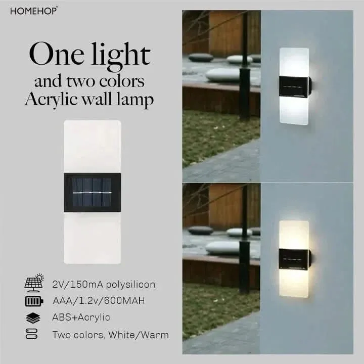 Solar Decorative Fancy Wall Lamp for Home Garden and Pathway (Pack Of 2)