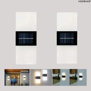 Solar Decorative Fancy Wall Lamp for Home Garden and Pathway (Pack Of 2)