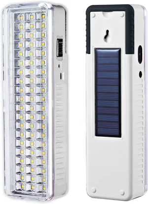 Solar Emergency Rechargeable Light 60 LED Light with Android Charging Support Lantern (62 White)