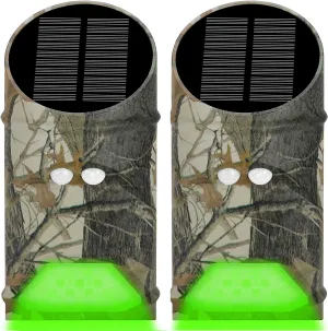 Solar Green Hunting Feeder Lights with Motion Activated for Hog Pig Predator Coyote Varmint Deer Night Hunting(FL1-P2)(Pack of 2)