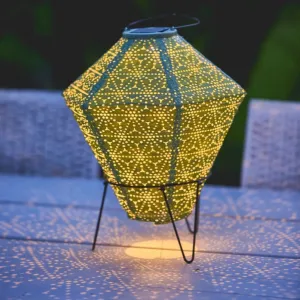 Solar Lantern - Green Diamond