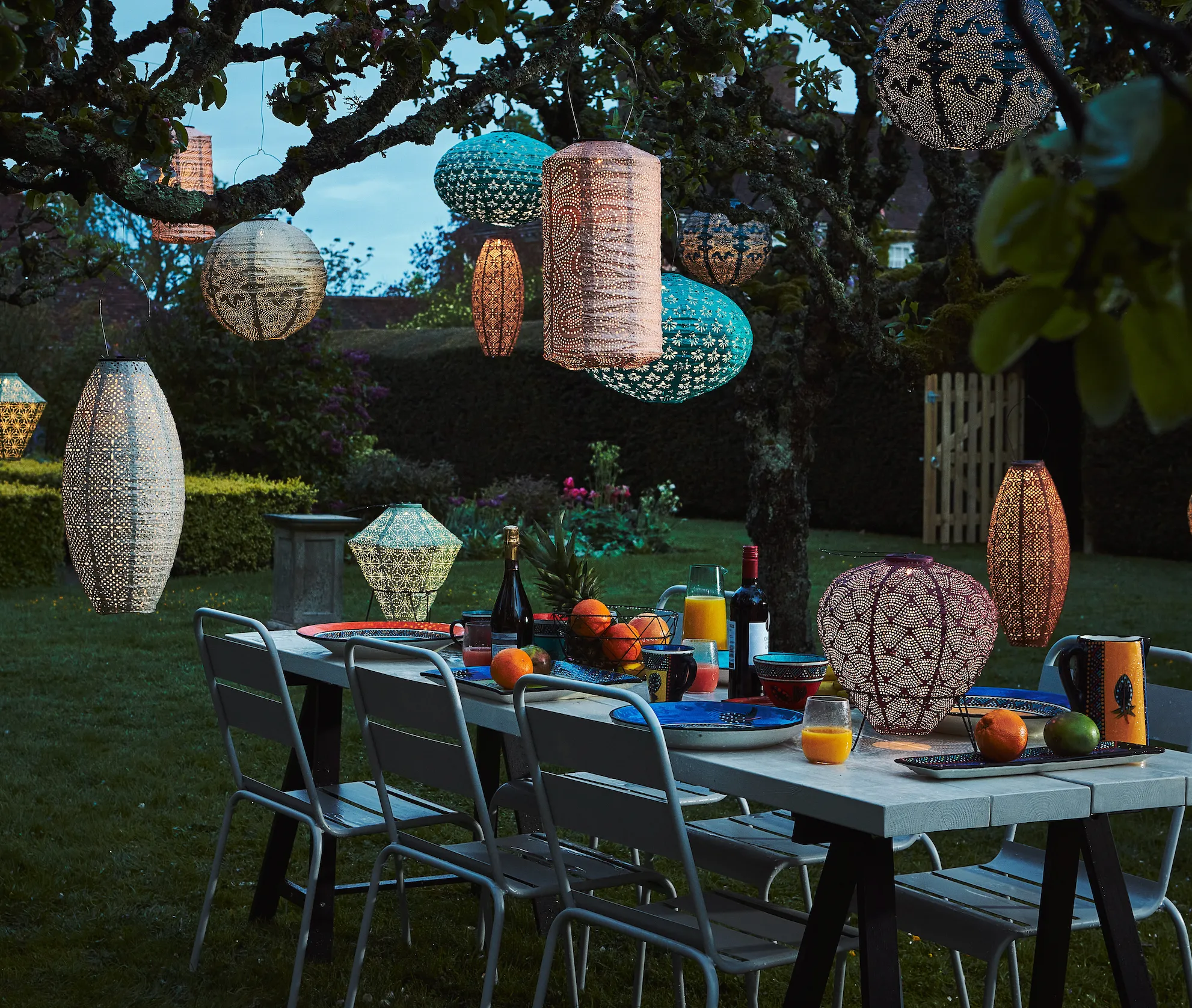 Solar Lantern - Taupe Oval