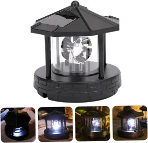 Solar Led Rotating Lights for Outdoor Decorative Walkway Solar Garden Lights Lantern