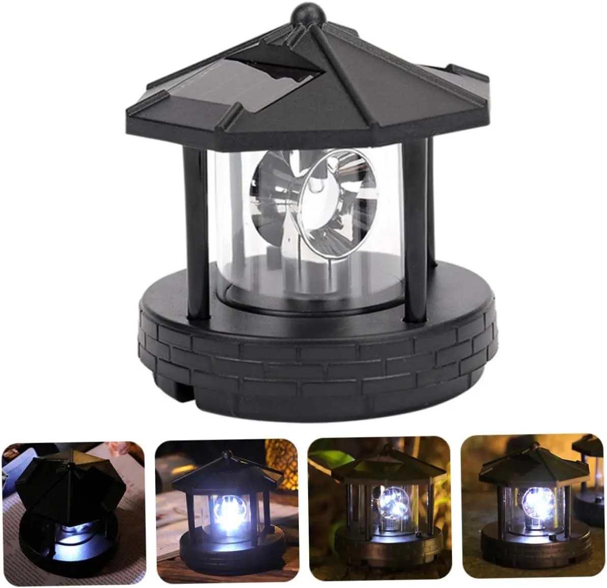Solar Led Rotating Lights for Outdoor Decorative Walkway Solar Garden Lights Lantern