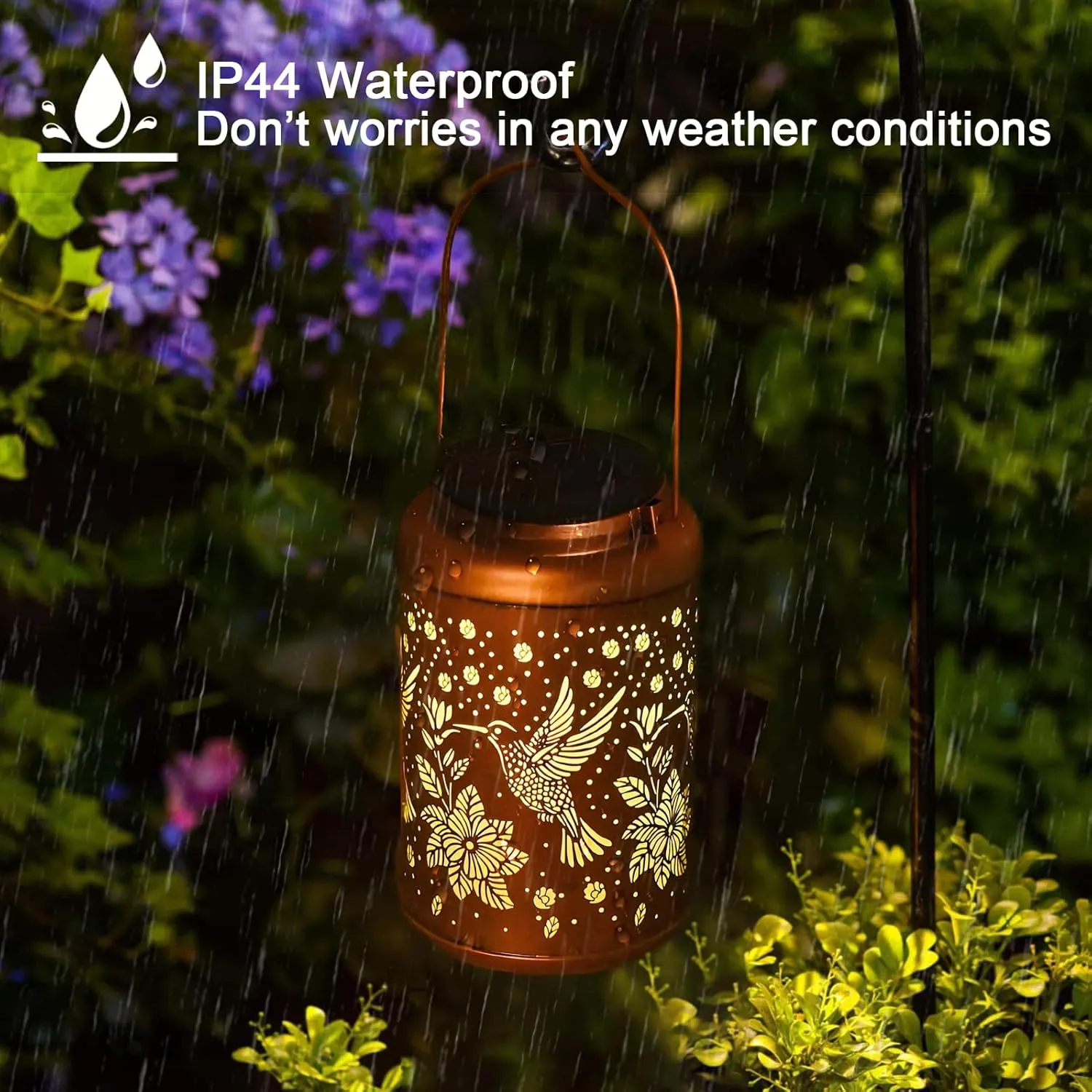 Solar Lights Outdoor Waterproof Garden Decor - Father Day Gifts from Daughter, Birthday Gifts for Women, Hummingbird Solar Lantern Decoration Outside for Outdoor, Yard, Lawn, Balcony, Garden Deals