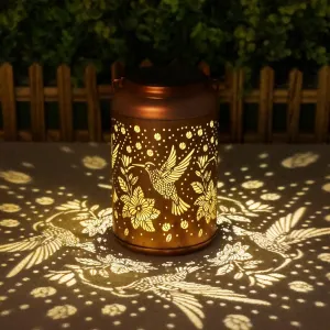 Solar Lights Outdoor Waterproof Garden Decor - Father Day Gifts from Daughter, Birthday Gifts for Women, Hummingbird Solar Lantern Decoration Outside for Outdoor, Yard, Lawn, Balcony, Garden Deals