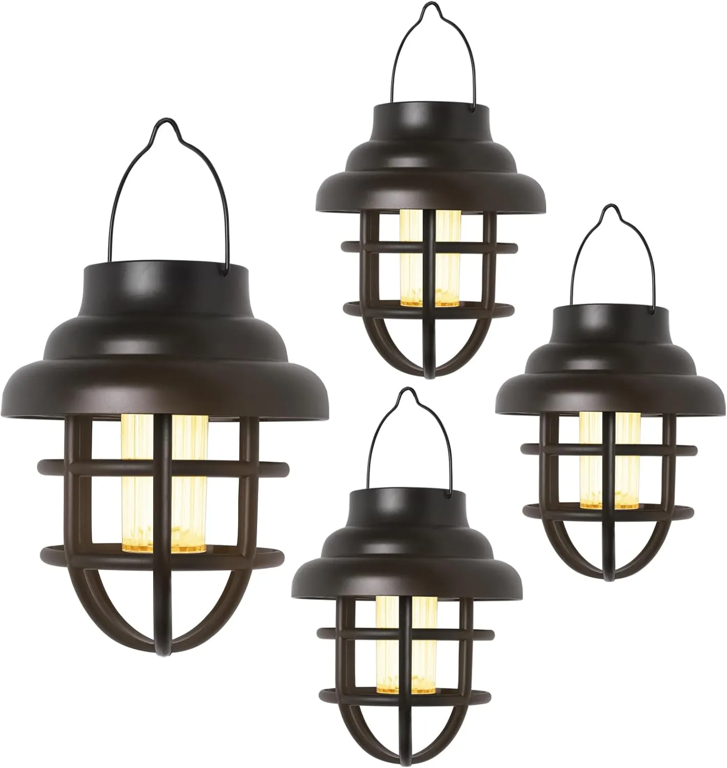 Solar Lights Outdoor Waterproof Hanging Solar Lantern Garden Decor, Hanging Outdoor Lanterns Led Lights for Outside Porch Patio Yard Balcony Pathway