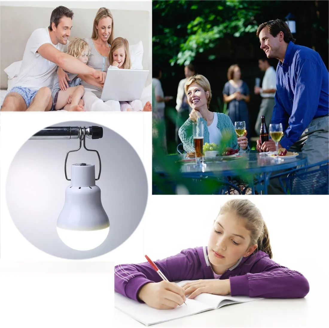 Solar Powered Lamp Remote Control Portable Led Bulb Lights Solar Energy Panel Led Lighting for Camp Tent Night Fishing Emergency Lights Flash 350LM(Pack of 2 Remote Control)