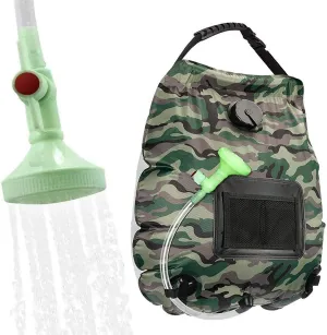Solar Shower Bag | 5 Gal/20L Solar Heating Camping Shower Bag | Removable Hose | On-Off Switchable Shower Head | Ducha Portatil | Traveling Shower | Portable Shower for Beach Swimming, Hiking