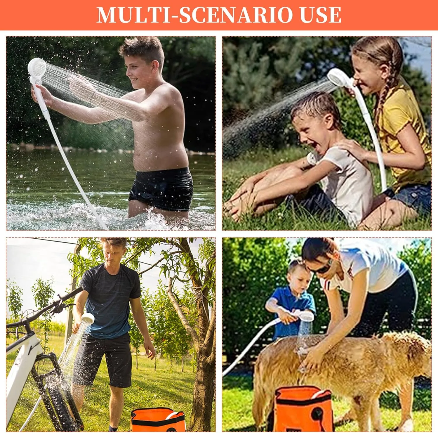 Solar Shower Bag, Solar Heating Camping Shower Bag, 5Gal(20L) Portable Camping Shower Bag, with Removable Hose and On-Off Switchable Shower Head, for Outdoor Traveling/Climbing/Hiking/Beach/Swimming
