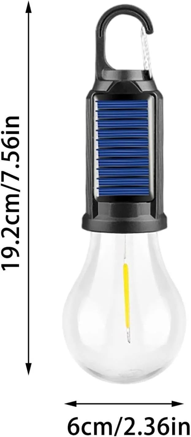 Solar Tent Lights, Tent Lights for Camping with Led, USB Camping Lantern Rechargeable, Camping Lanterns with Clip Hook, Outdoor Hanging Light Bulbs for Camping, Decorations and Flashlight (B-4pc)