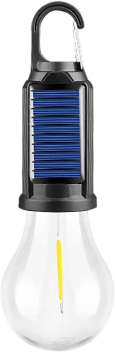 Solar Tent Lights, Tent Lights for Camping with Led, USB Camping Lantern Rechargeable, Camping Lanterns with Clip Hook, Outdoor Hanging Light Bulbs for Camping, Decorations and Flashlight (B-4pc)