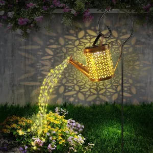 Solar Watering Can with Lights, Outdoor Hanging Lantern, Waterproof Garden Decor, Solar Garden Lights for Yard Decorations