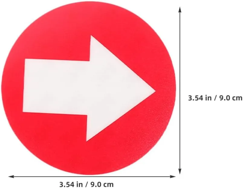 Sosoport Reflective Arrow Signs 20Pcs Road Arrow Sign Direction Self Adhesive Arrow Stickers Reflective Trail Markers