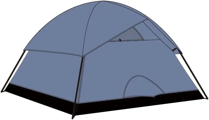 Space Blue Large Capacity Camping Tent with Rain Fly, Lightweight & Waterproof, Ideal for Family Camping Trips