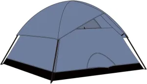 Space Blue Large Capacity Camping Tent with Rain Fly, Lightweight & Waterproof, Ideal for Family Camping Trips