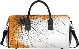 Spiders Web Travel Duffle Bag for Women Men Foldable Waterproof Weekender Bag Carry on Tote for Overnight Sports Gym Spiders On Webs
