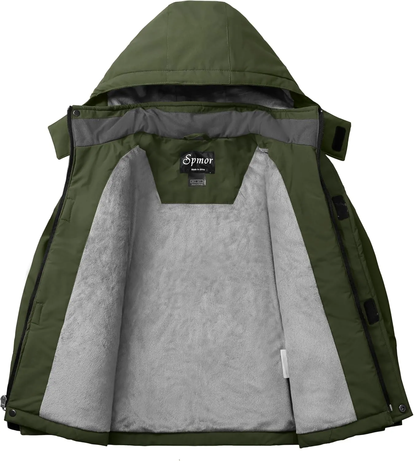 Spmor Boys Waterproof Ski Jacket Warm Coat Windproof Winter Snowboarding Jacket