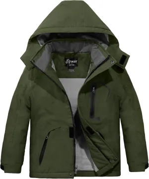 Spmor Boys Waterproof Ski Jacket Warm Coat Windproof Winter Snowboarding Jacket