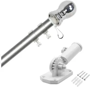 Sports Flags Pennants Company Flag Pole and Bracket Mount Grommet 6 Foot Kit