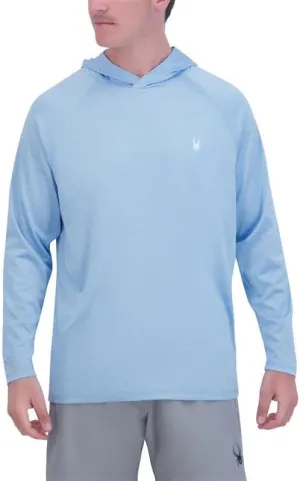 Spyder Men's Hooded Long Sleeve Rashguard – UPF 30  Quick-Dry Swim Shirt for Surfing, Hiking, Gym & Outdoor Sports