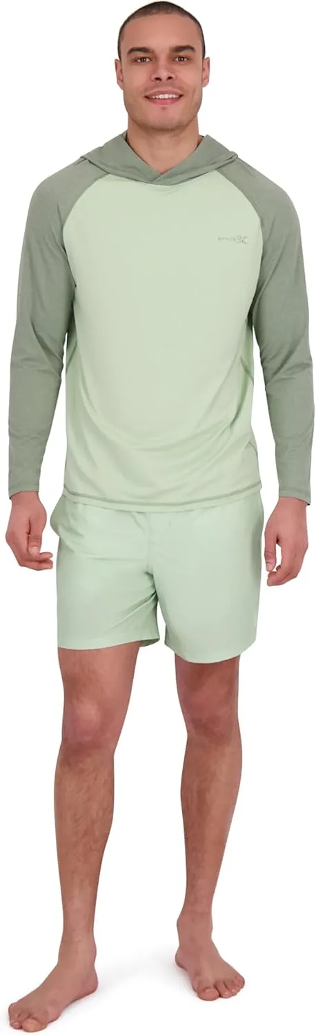 Spyder Men's Hooded Long Sleeve Rashguard – UPF 30  Quick-Dry Swim Shirt for Surfing, Hiking, Gym & Outdoor Sports