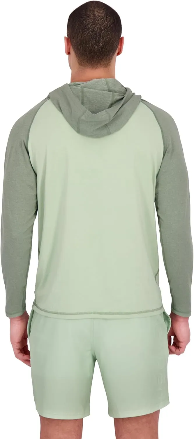 Spyder Men's Hooded Long Sleeve Rashguard – UPF 30  Quick-Dry Swim Shirt for Surfing, Hiking, Gym & Outdoor Sports