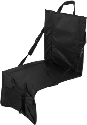 Stadium Seats for Bleachers with Back Support, Bleacher Seats with Backs and Cushion Wide, Padded Portable Folding Comfort Stadium Chair with Shoulder Strap for Sports Events (Black)