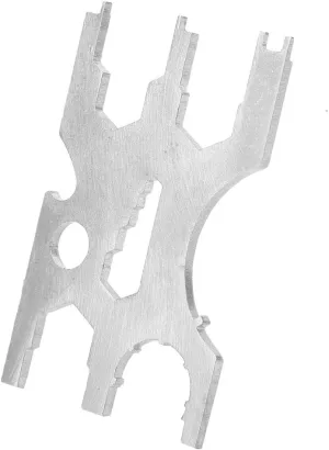 Stainless Steel Diving Multitool with Essential Repair Tools - Lightweight Geometric Design for Regulators and Maintenance