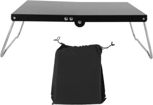 Stainless Steel Folding Camping Table, Mini Portable Beach Table Camping Side Desk for Outdoor Picnic BBQ Cooking Festival