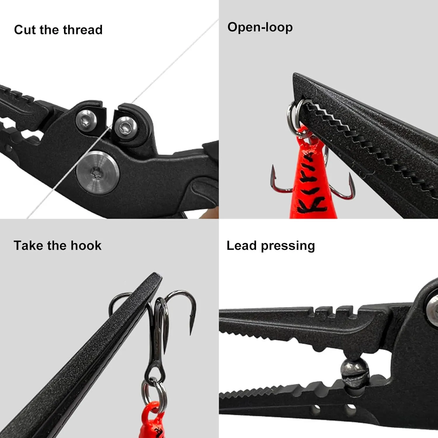 Stainless Steel Pliers Fishing Pliers Braided Fishing Line Cutter Hook Remover Rings Opener Multitool