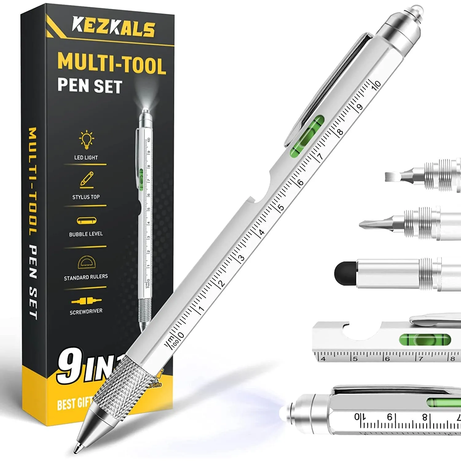 Stocking Stuffers for Men 9-in-1 Multitool Pen
