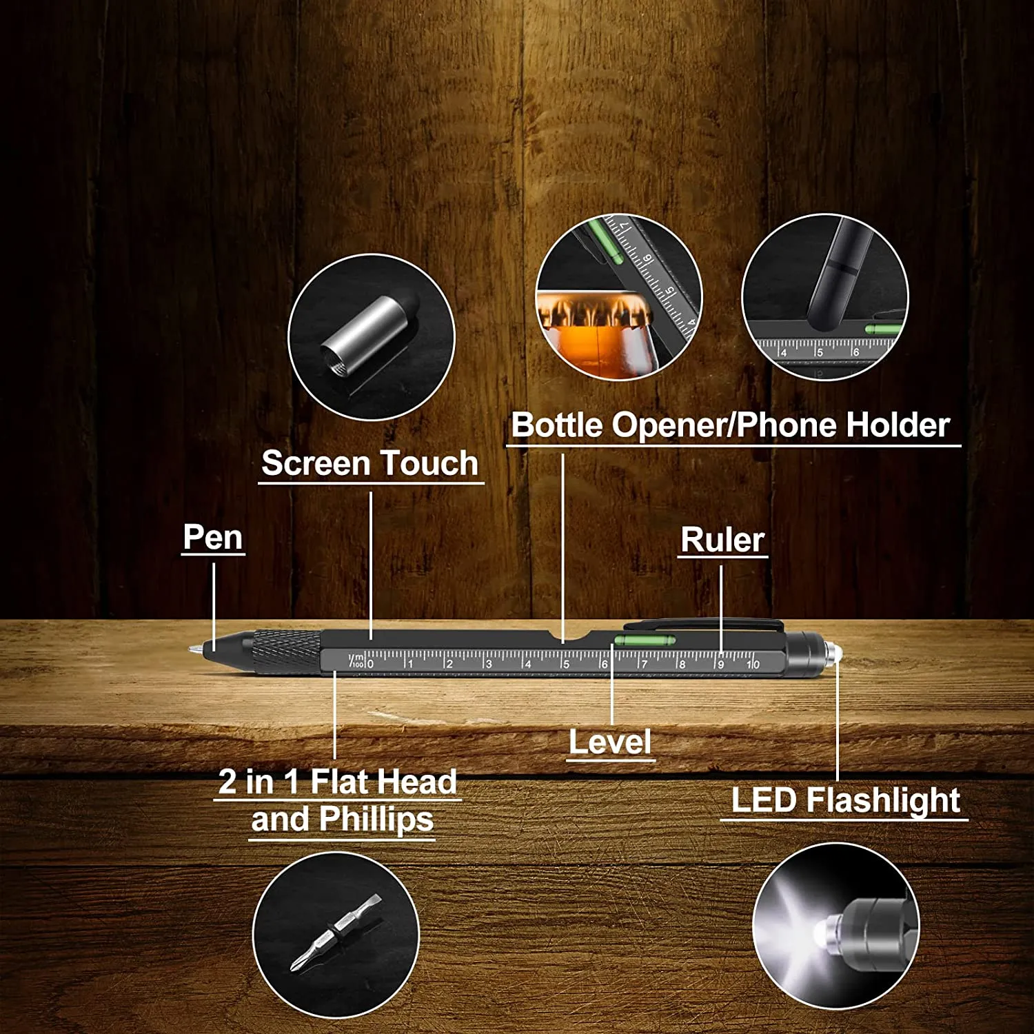 Stocking Stuffers for Men 9-in-1 Multitool Pen
