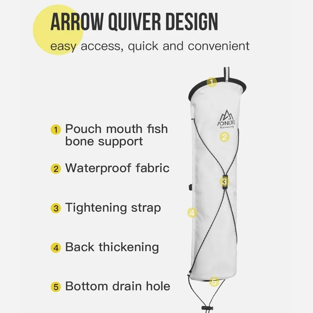 Storage Bag for Trekking Poles Waterproof and Lightweight Not Easily Deformed Suitable for Running Hydration Vest