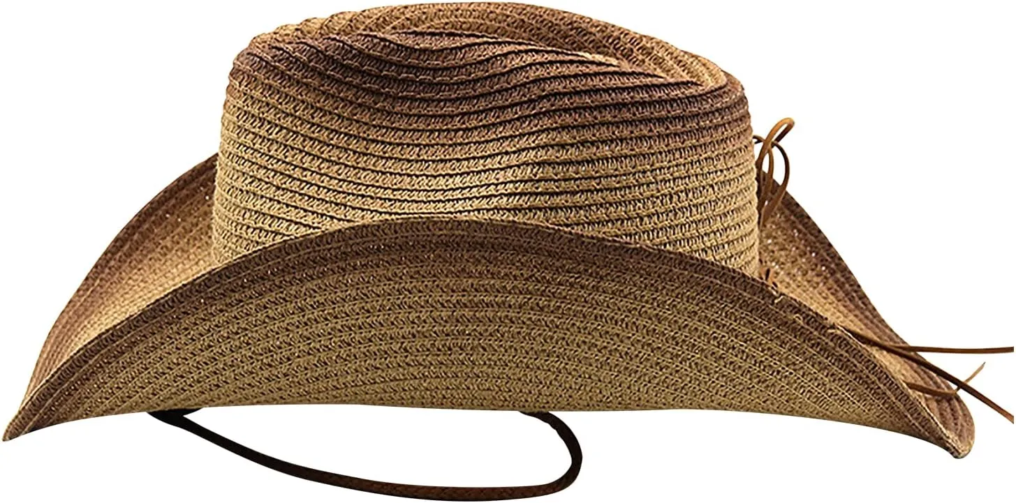 Straw Cowboy Hat Cowgirl Hat Foldable Outdoor Travel Cap Mens Womens Western Theme Party Country Concert Sun Hats