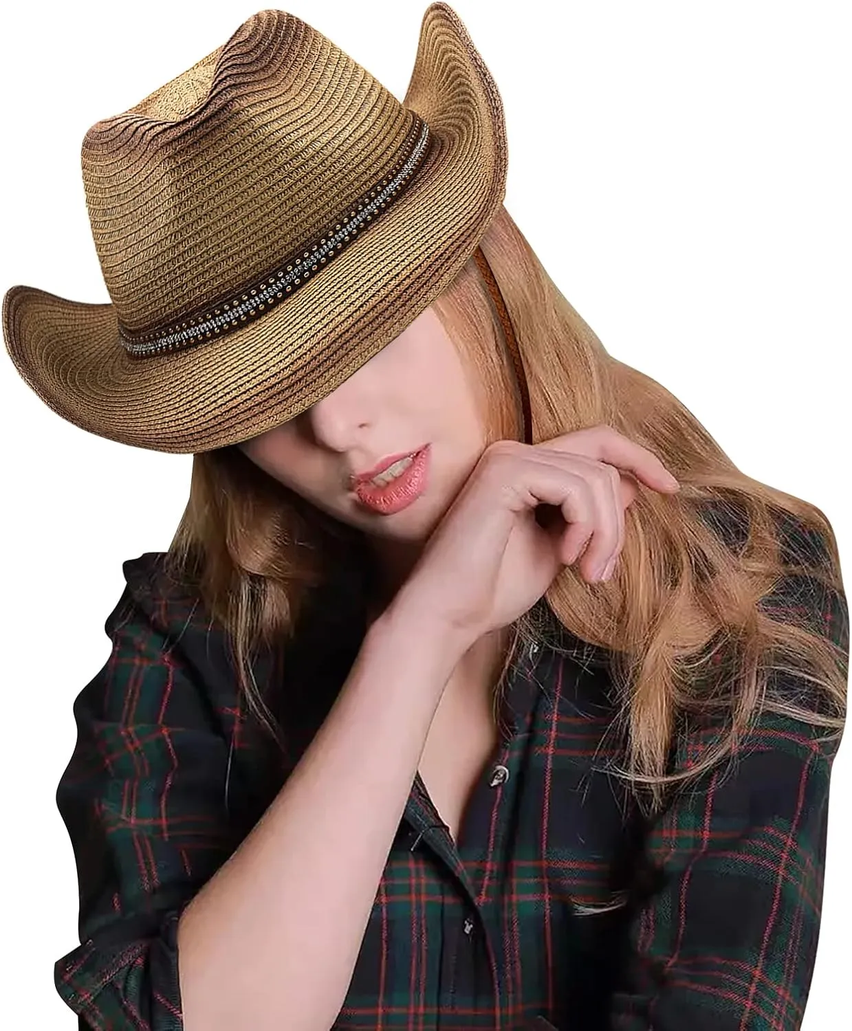 Straw Cowboy Hat Cowgirl Hat Foldable Outdoor Travel Cap Mens Womens Western Theme Party Country Concert Sun Hats